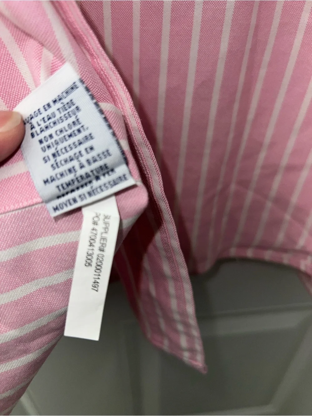 Polo by Ralph Lauren Pink and White Striped Dress Shirt